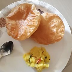 A picture of Puri bhaji.