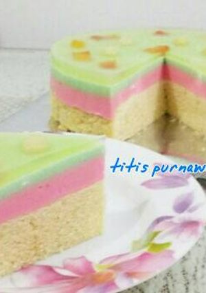Foto resep Fruit Pudding Cake (puding busa)
