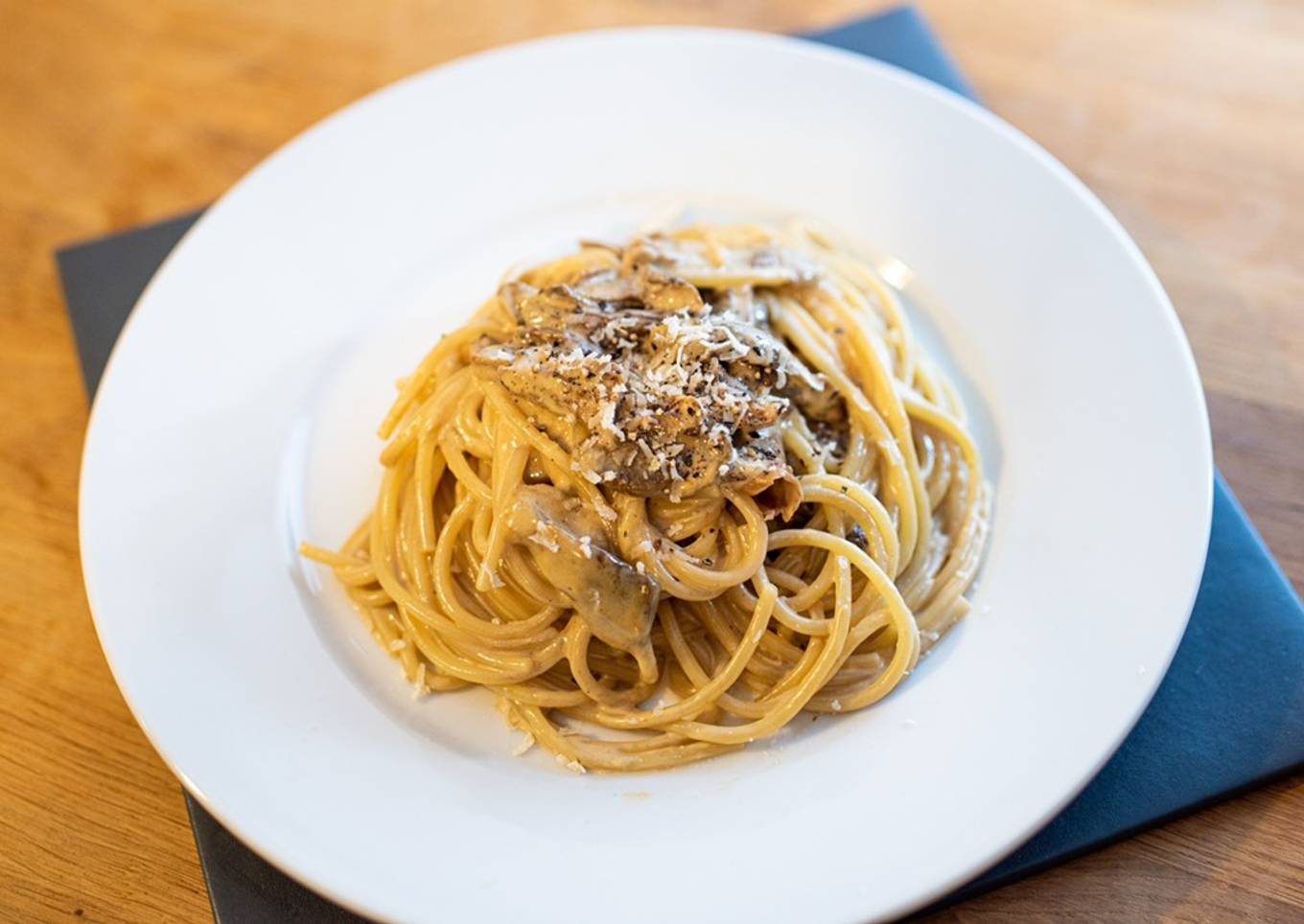 Porcini cream pasta