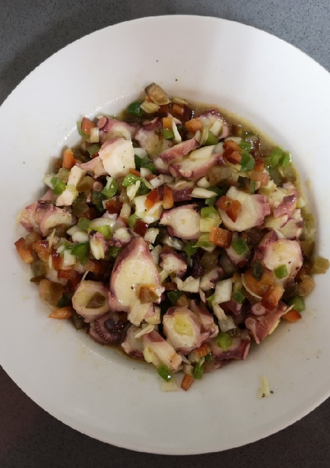 Una foto de Pulpo a la vinagreta