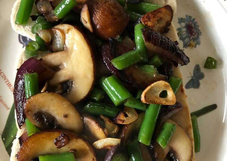 Easiest Way to Prepare Ultimate Sautéed French Bean &amp; Mushroom Sandwich