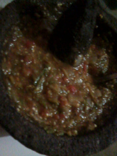 Una foto de Salsa frita de molcajete