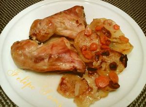 Una foto de Contramuslos de pollo al horno con cerveza