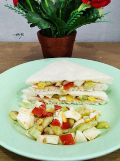 Foto resep Sandwich salad telur