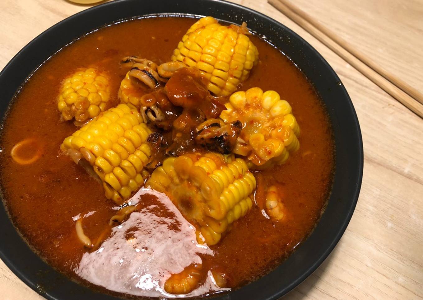 Cumi Udang Asam Manis