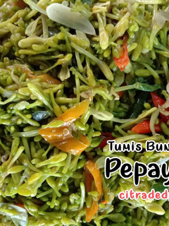 Foto resep Tumis bunga pepaya sedikit pahit