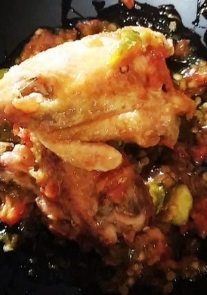 Foto resep Ayam Goreng Pop ala Willgoz featuring Sambel Pete Goreng