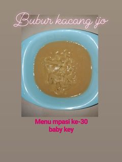 Foto resep Mpasi bubur kacang ijo kulit