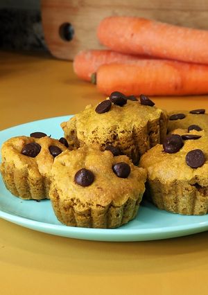 Una foto de Mini magdalenas de zanahoria y avena en Airfryer