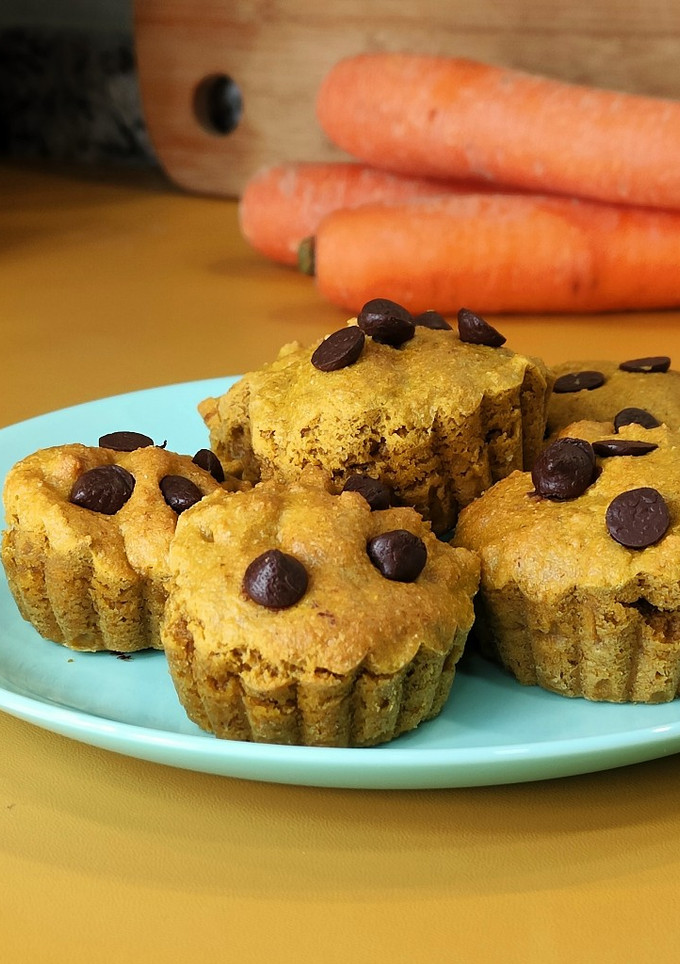 Una foto de Mini magdalenas de zanahoria y avena en Airfryer