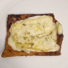 A picture of Camembert on toast.