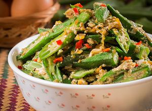 Gambar Stir-fried Okra with Egg