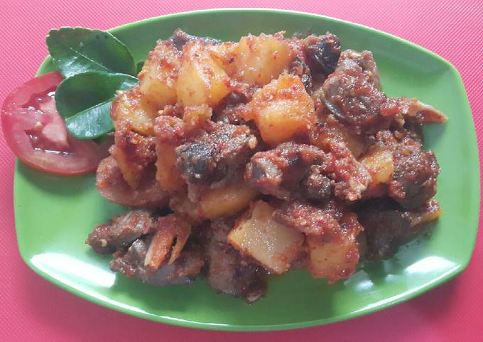 Sambal goreng kentang ati ampela ayam