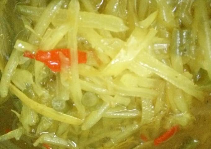 Anti Ribet, Buat 03. Sayur kuning pepaya tanpa santan Bahan Sederhana
