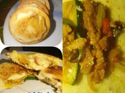A picture of sardine and egg sandwich
