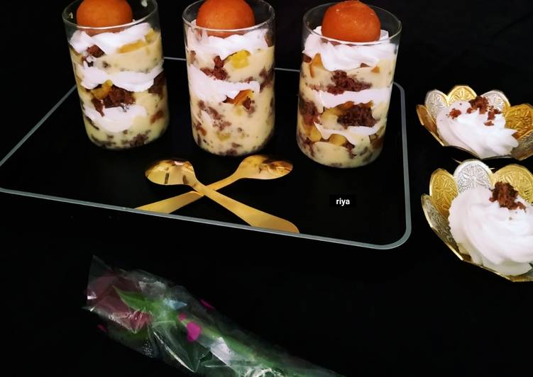 Recipe of Ultimate Gulab jamun trifle