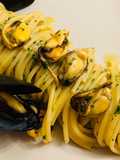 Spaghetti risottati con le cozze