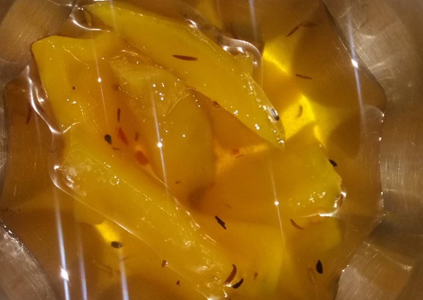 Raw mango chutney or khatta meetha chutney