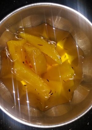 A picture of Raw mango chutney or khatta  meetha chutney.