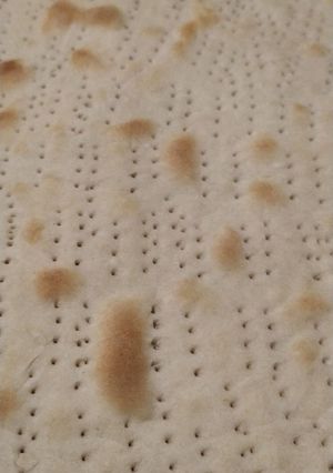 Una foto de Matza para pesaj