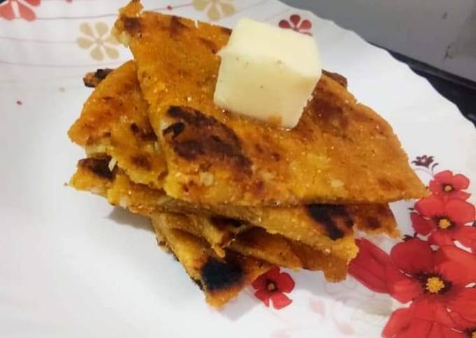 Leftover dal makai roti