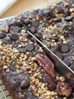 A picture of Eggless Vegan Fudgy Brownies.
