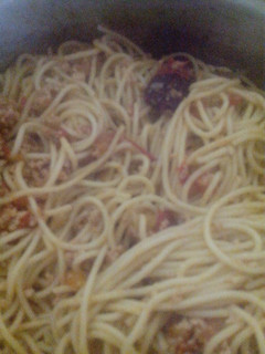 Una foto de Espagueti con carne molida