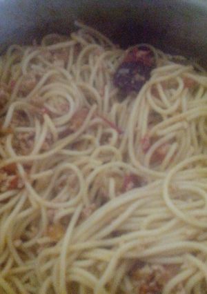 Una foto de Espagueti con carne molida
