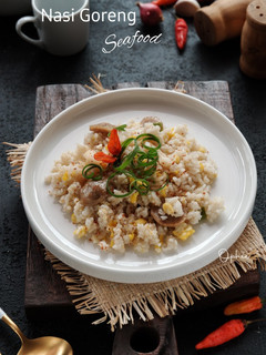 Foto resep Nasi goreng seafood