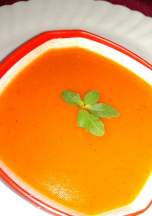 A picture of Tulsi Tomato soup.