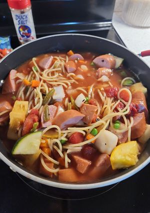 A picture of Lauren's Autumn Harvest Soup.