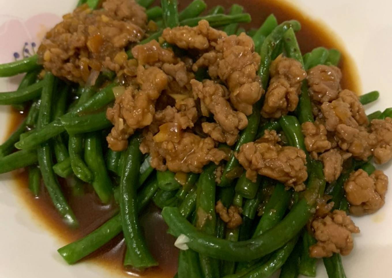 Buncis garing saus tiram