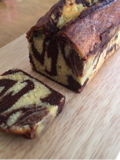 A picture of Cocoa Marble Pound Cake.