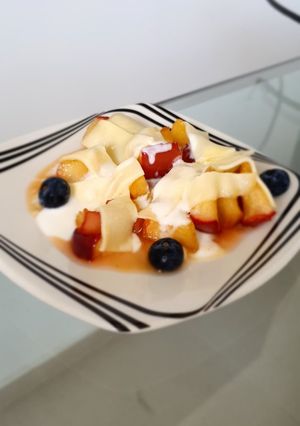 Una foto de Postre de manzana