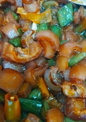 Foto resep Oseng kikil cabe hijau