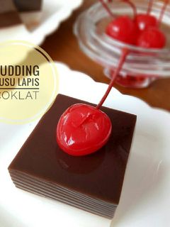 Foto resep Pudding Susu Lapis Coklat