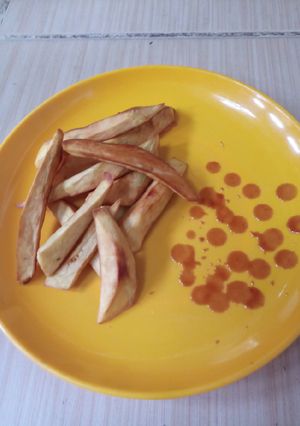 A picture of Soft sweet potato chips.