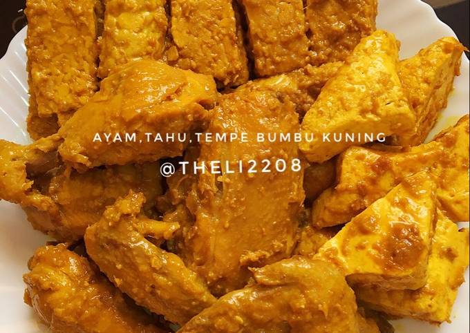 Resep Ayam Tahu Tempe Bumbu Kuning Oleh Theresia Linda Cookpad