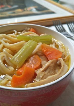 腐衣義大利湯麵 🍀素食 的食譜成品照片