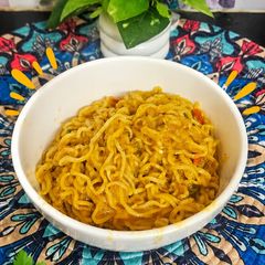 A picture of Desi style masala maggi.