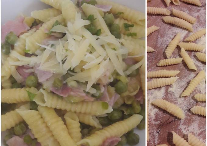Come a Preparare Fatto in casa super veloce Garganelli con piselli