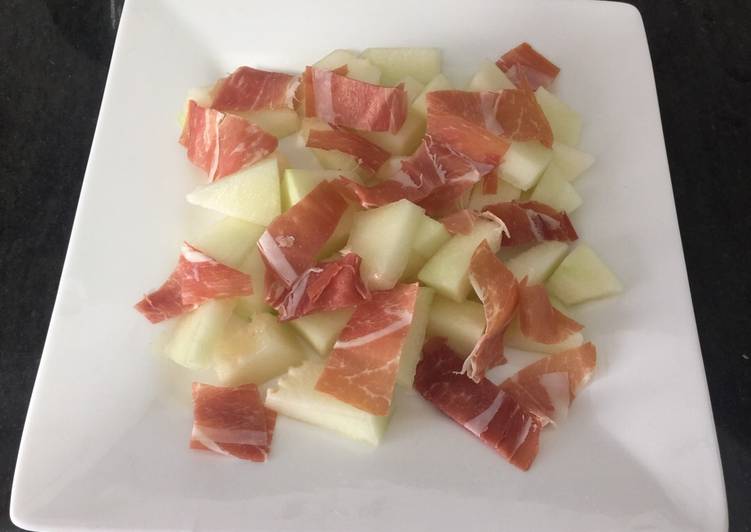 Melón con jamón serrano