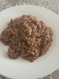 Una foto de Arroz meloso con pollo