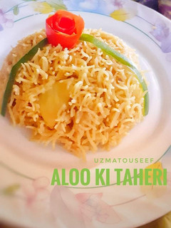 A picture of Aloo ki taheri.