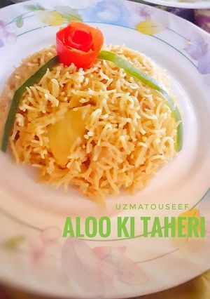 A picture of Aloo ki taheri.