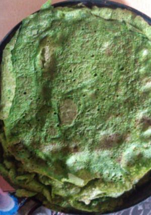 Una foto de Panqueques de espinaca