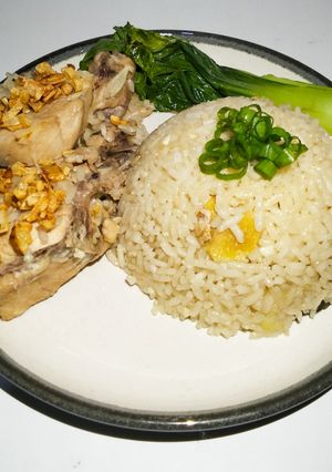 Foto resep Nasi Hainan rice cooker