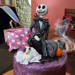 Una foto de Tarta Jack Skellington