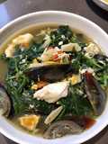 Spinach with Century Eggs