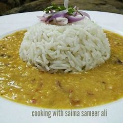 A picture of Bhagary chawal boiled rice #cookpadapp.